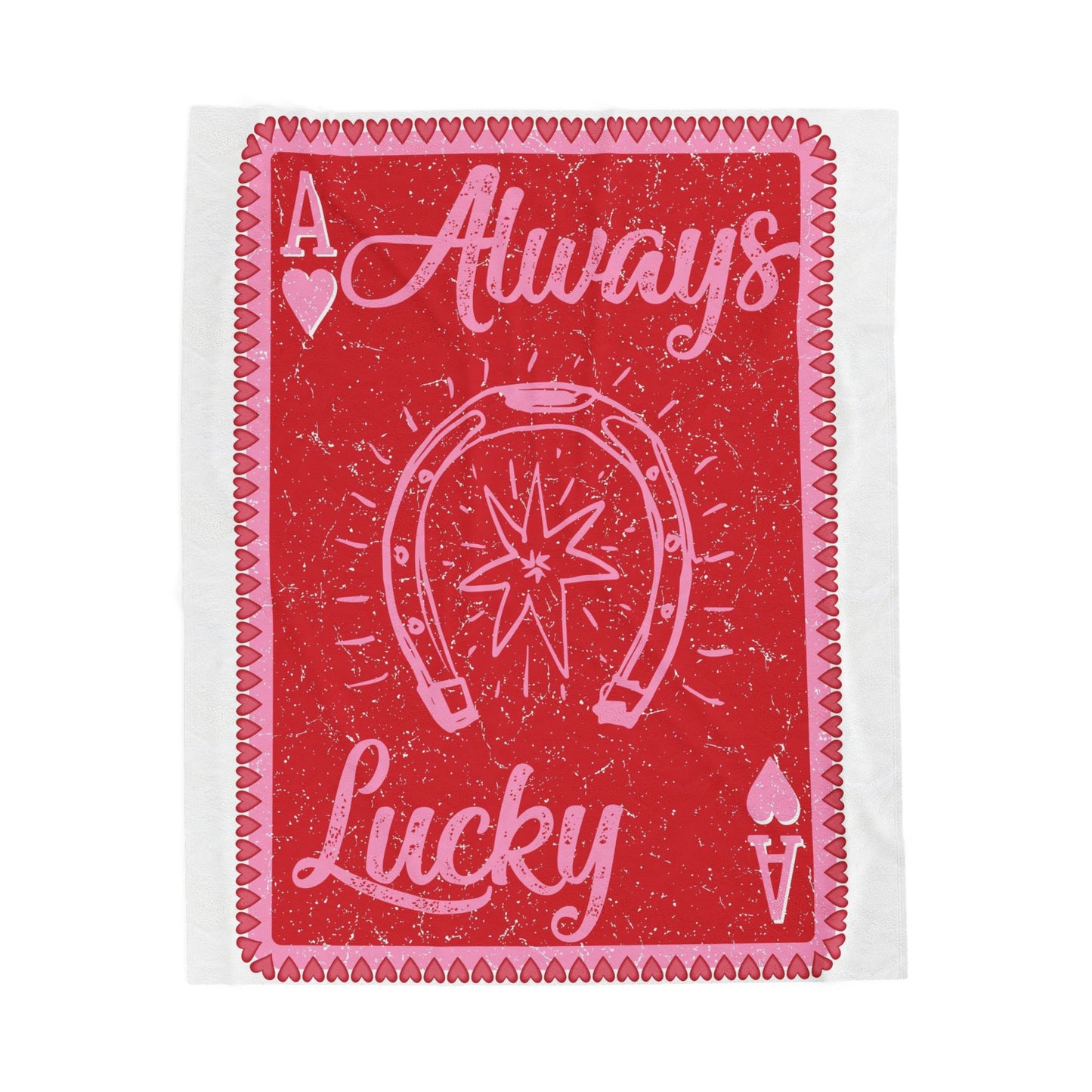Always Lucky Velveteen Plush Blanket - Cozy Gift for Luck Enthusiasts