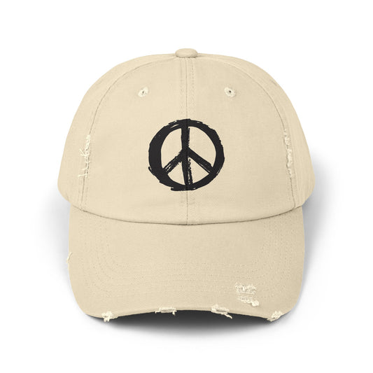 Peace Sign Hat, Peace Sign, Distressed Hat, Custom Hat