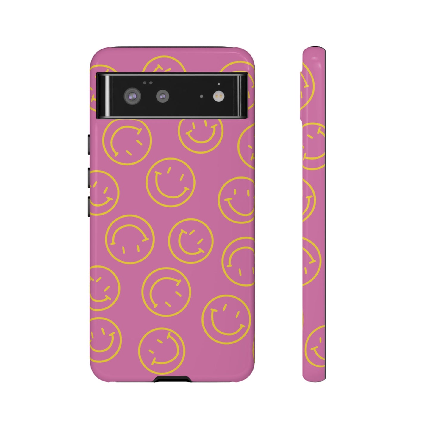 Pink and Yellow Smiley Face Phone Case