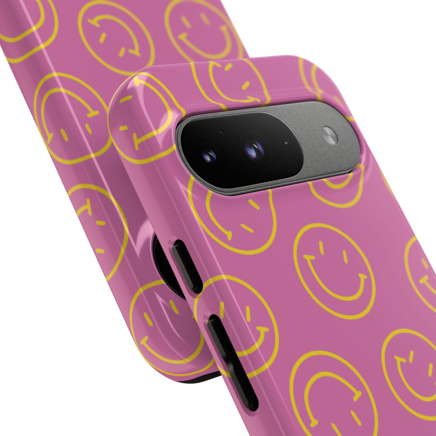 Pink and Yellow Smiley Face Phone Case