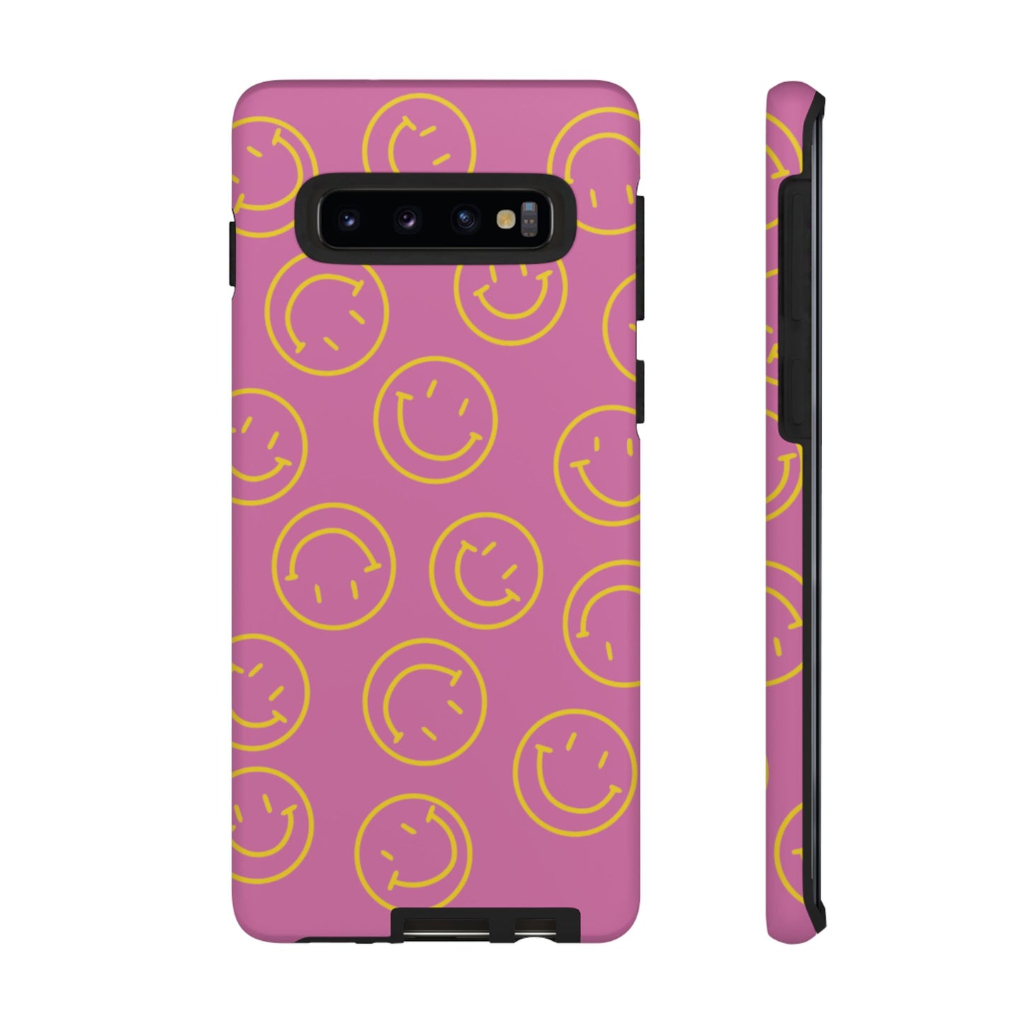 Pink and Yellow Smiley Face Phone Case