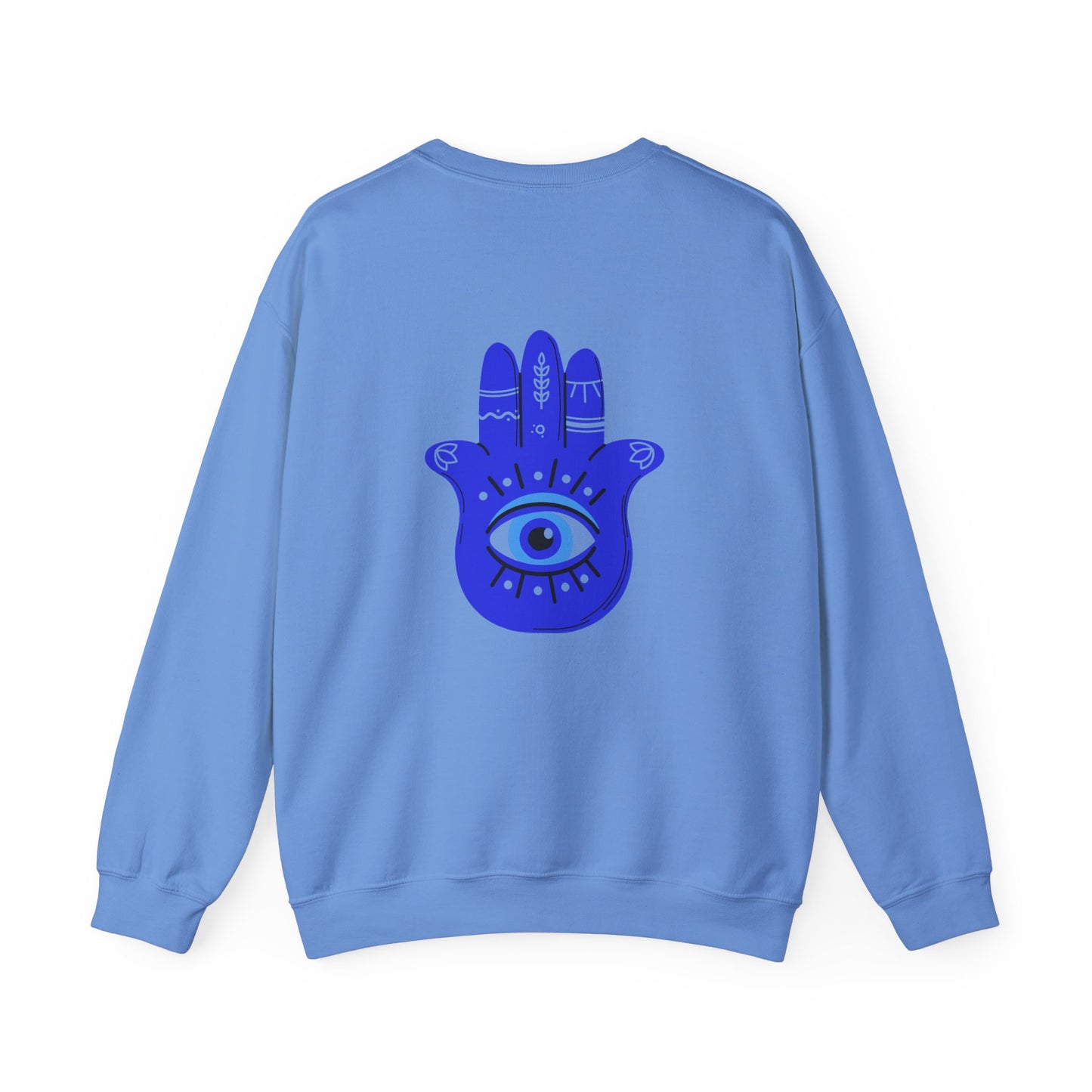 Evil Eye Crewneck Evil Eye Sweatshirt Hamsa Sweatshirt Hamsa Evil Eye Protection Sweatshirt Protection Crewneck Blue Crewneck