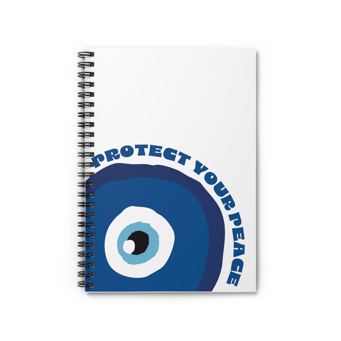 Protect Your Peace Evil Eye Journal Spiral Notebook - Ruled Line