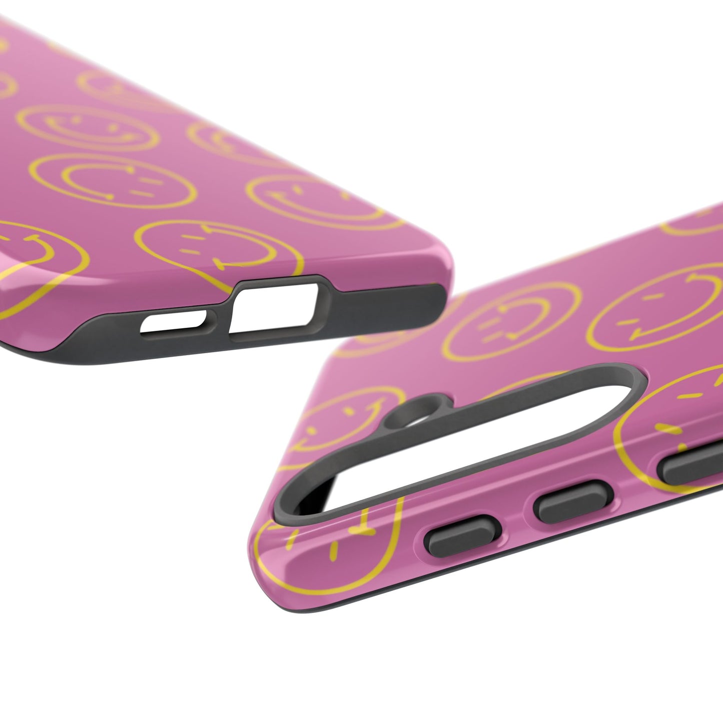 Pink and Yellow Smiley Face Phone Case