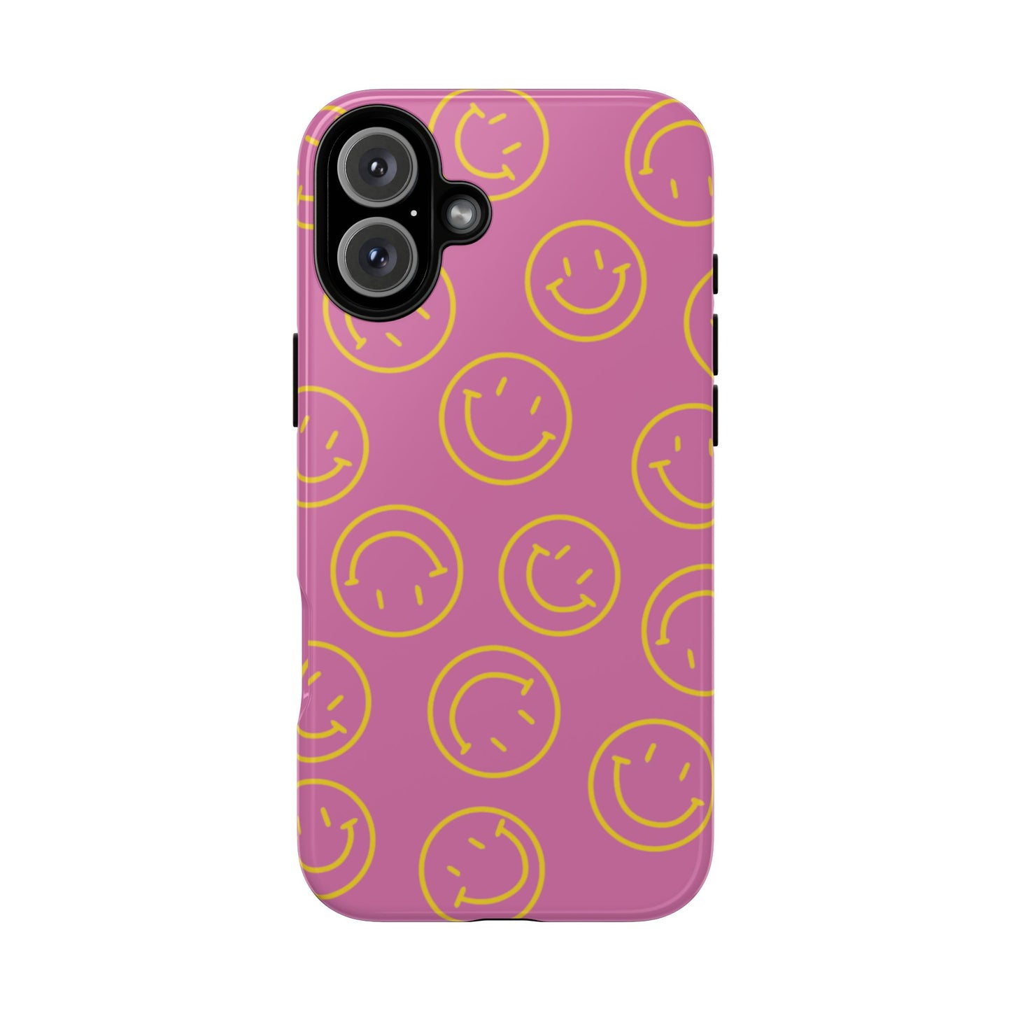 Pink and Yellow Smiley Face Phone Case