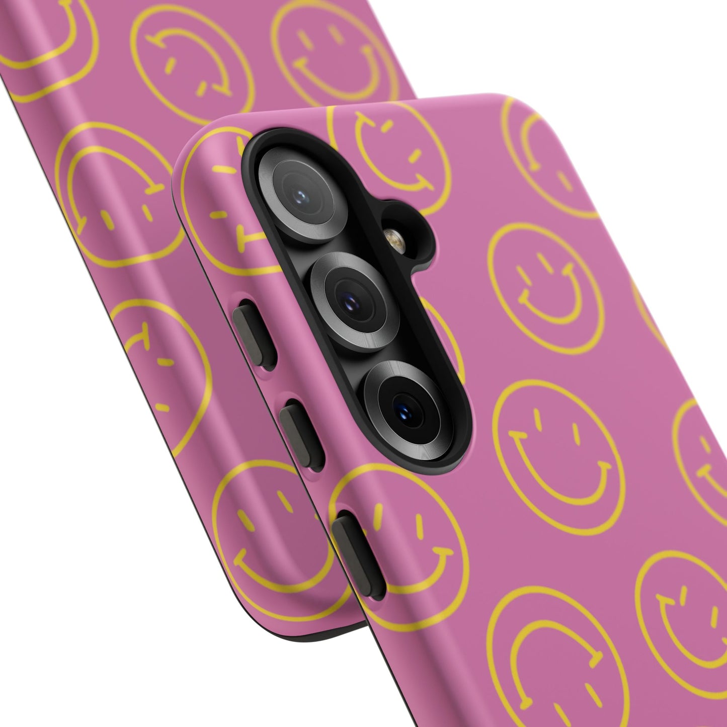 Pink and Yellow Smiley Face Phone Case