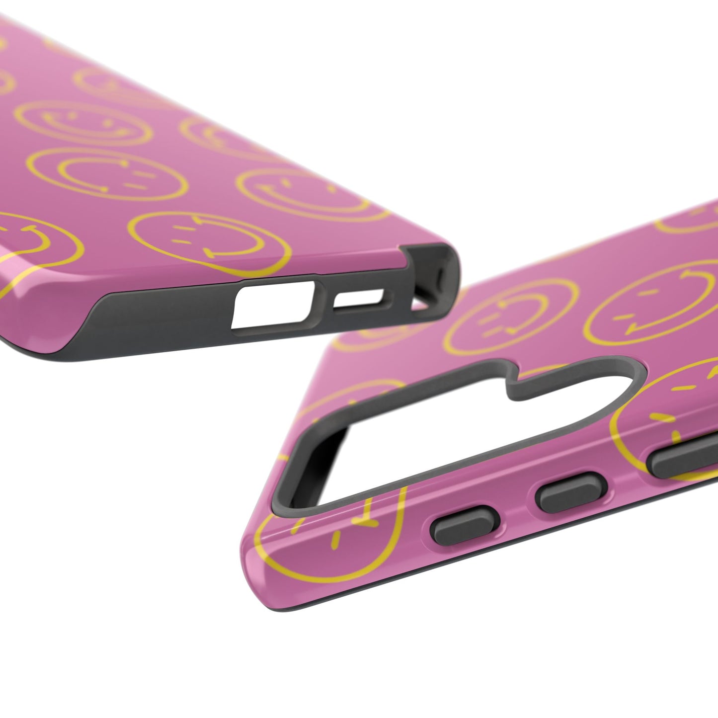 Pink and Yellow Smiley Face Phone Case