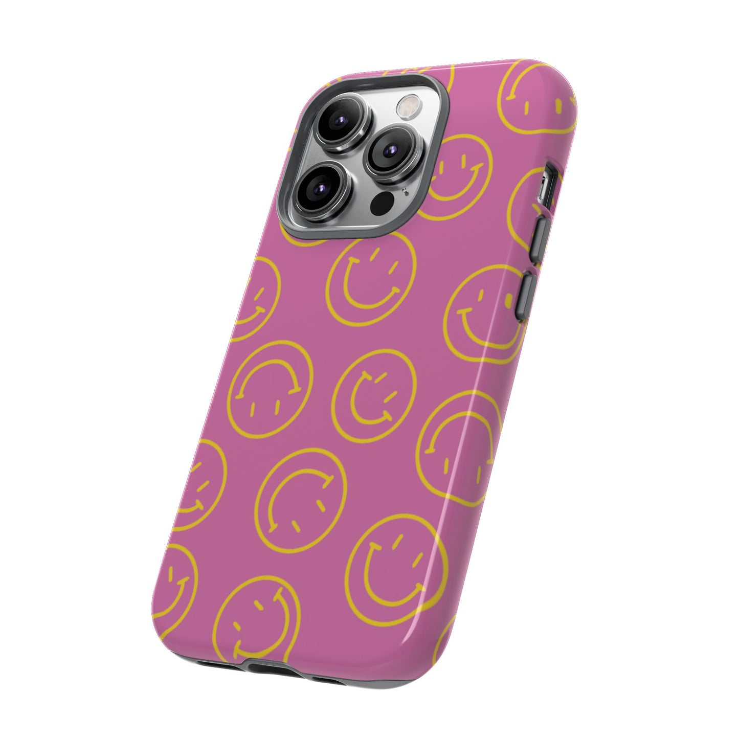 Pink and Yellow Smiley Face Phone Case