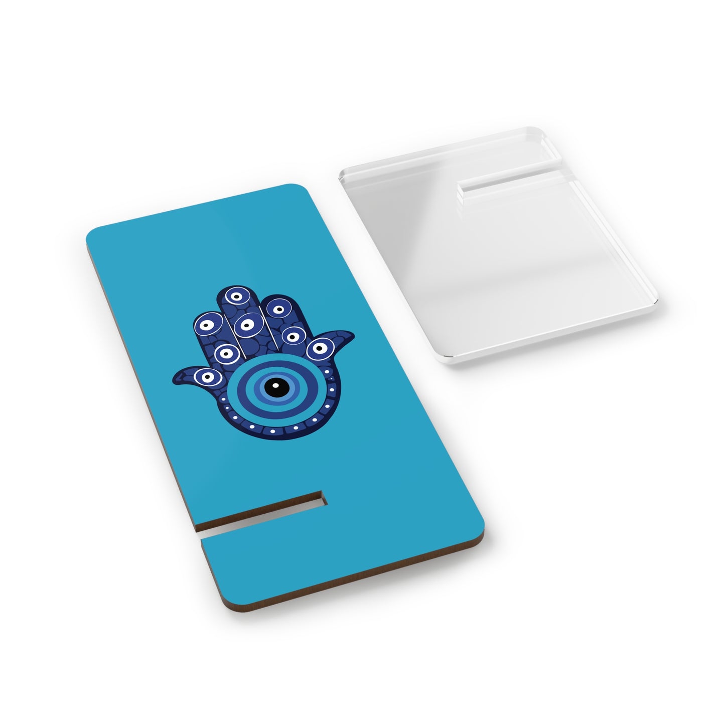 Evil Eye Hamsa Teal Mobile Display Stand for Smartphones