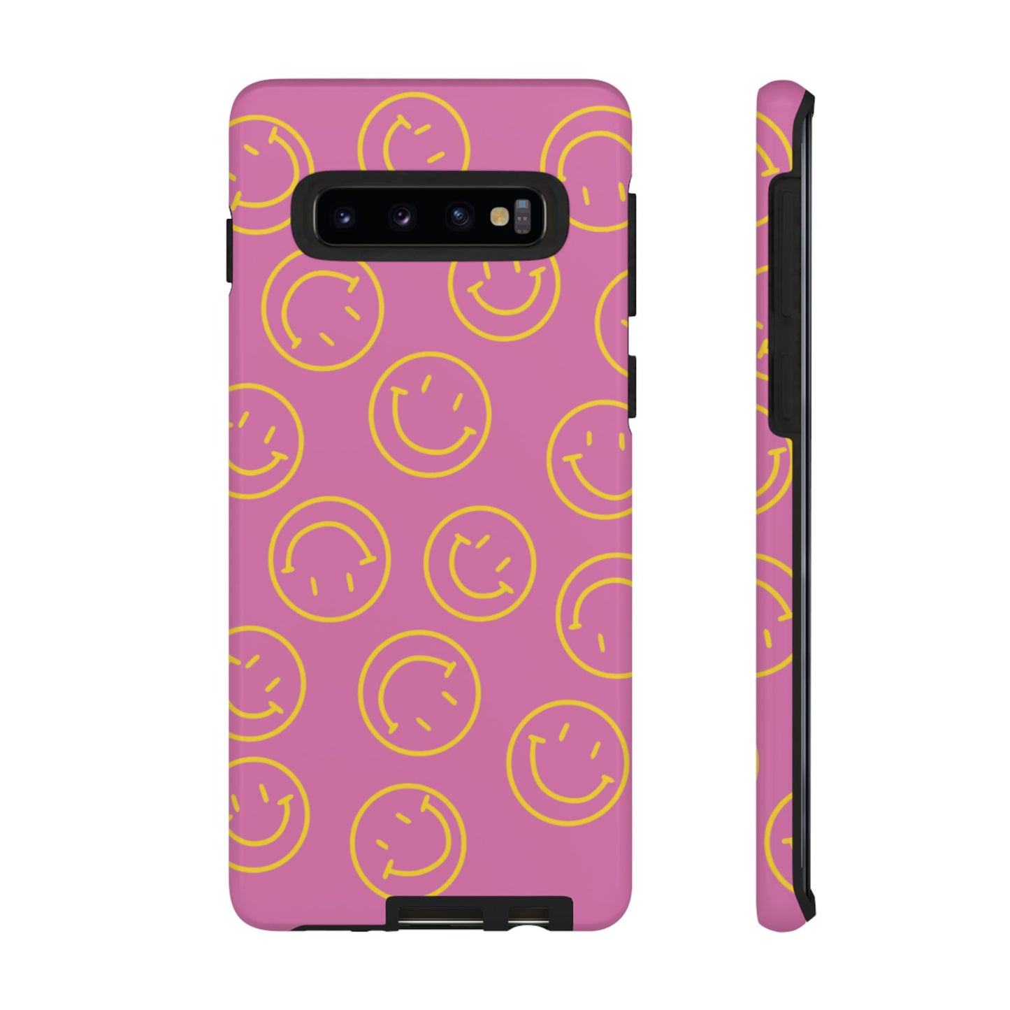 Pink and Yellow Smiley Face Phone Case