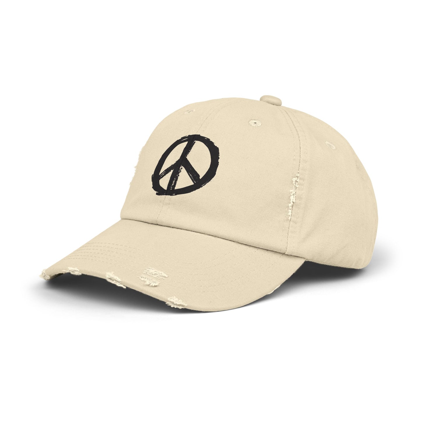 Peace Sign Hat, Peace Sign, Distressed Hat, Custom Hat