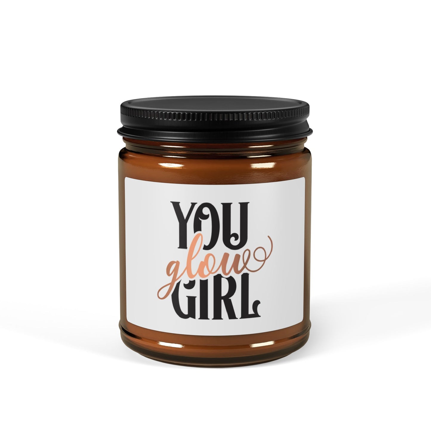 Soy Candle — "You Glow Girl" Amber Jar (Aromatherapy Gift)