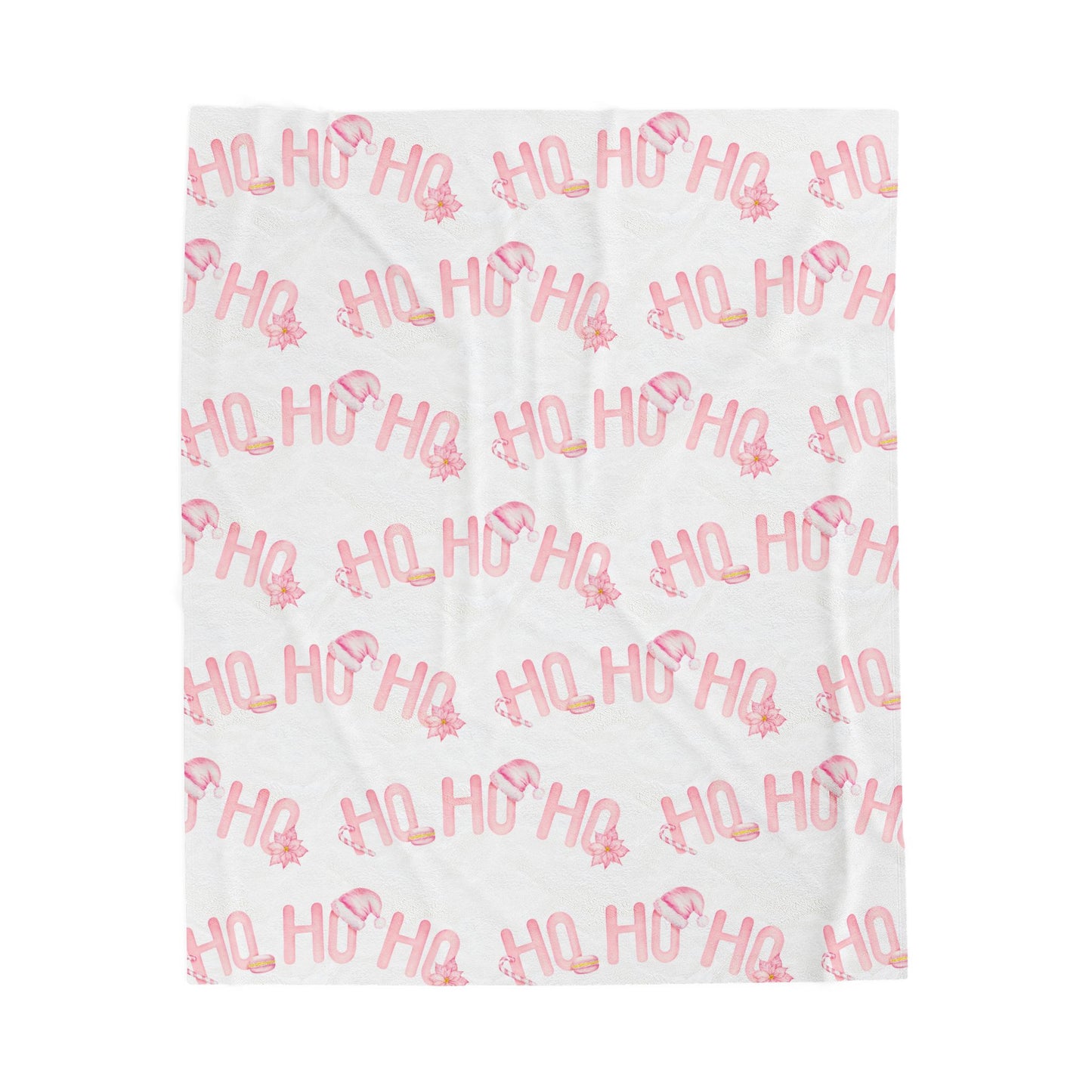 Cozy Christmas Velveteen Plush Blanket - Soft & Stylish Comfort for Home or Gifts, Ho Ho Ho Blanket, Holiday Blanket