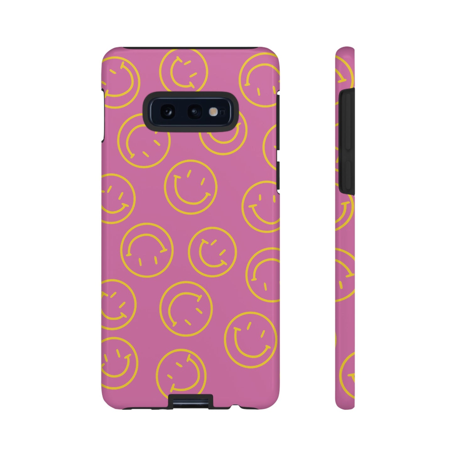 Pink and Yellow Smiley Face Phone Case