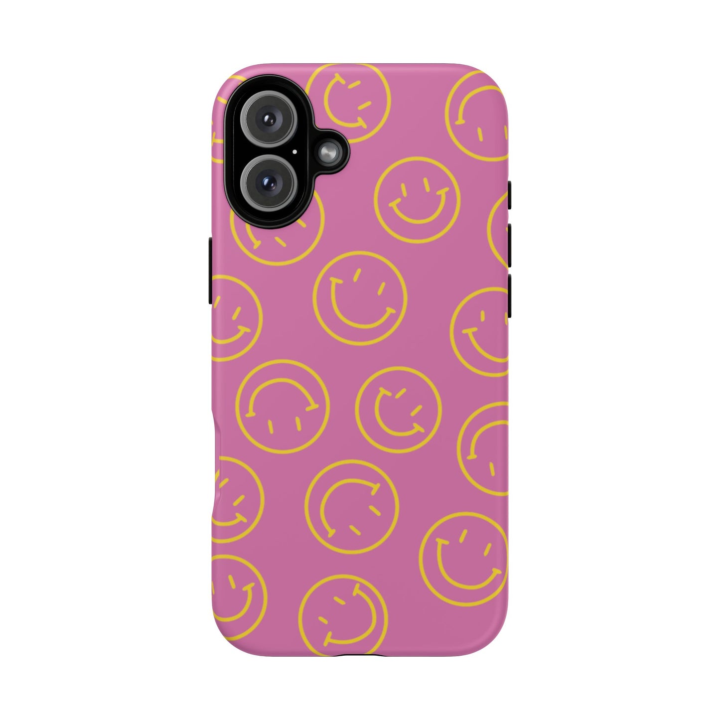 Pink and Yellow Smiley Face Phone Case