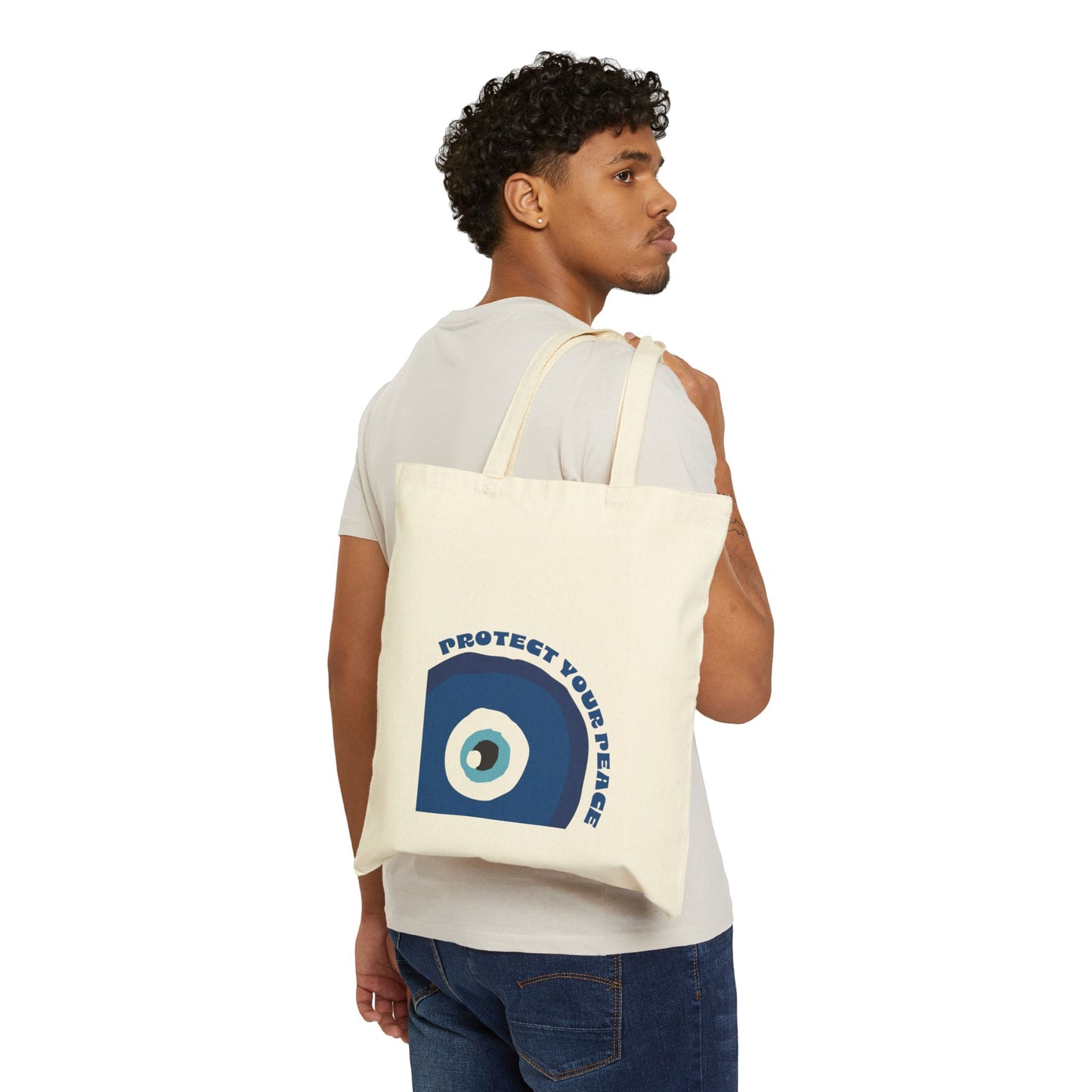 Evil Eye Canvas Tote Bag