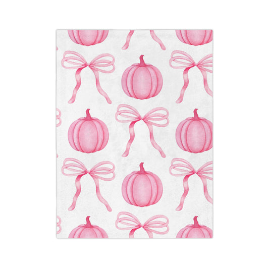 Pink Pumpkins Microfiber Blanket