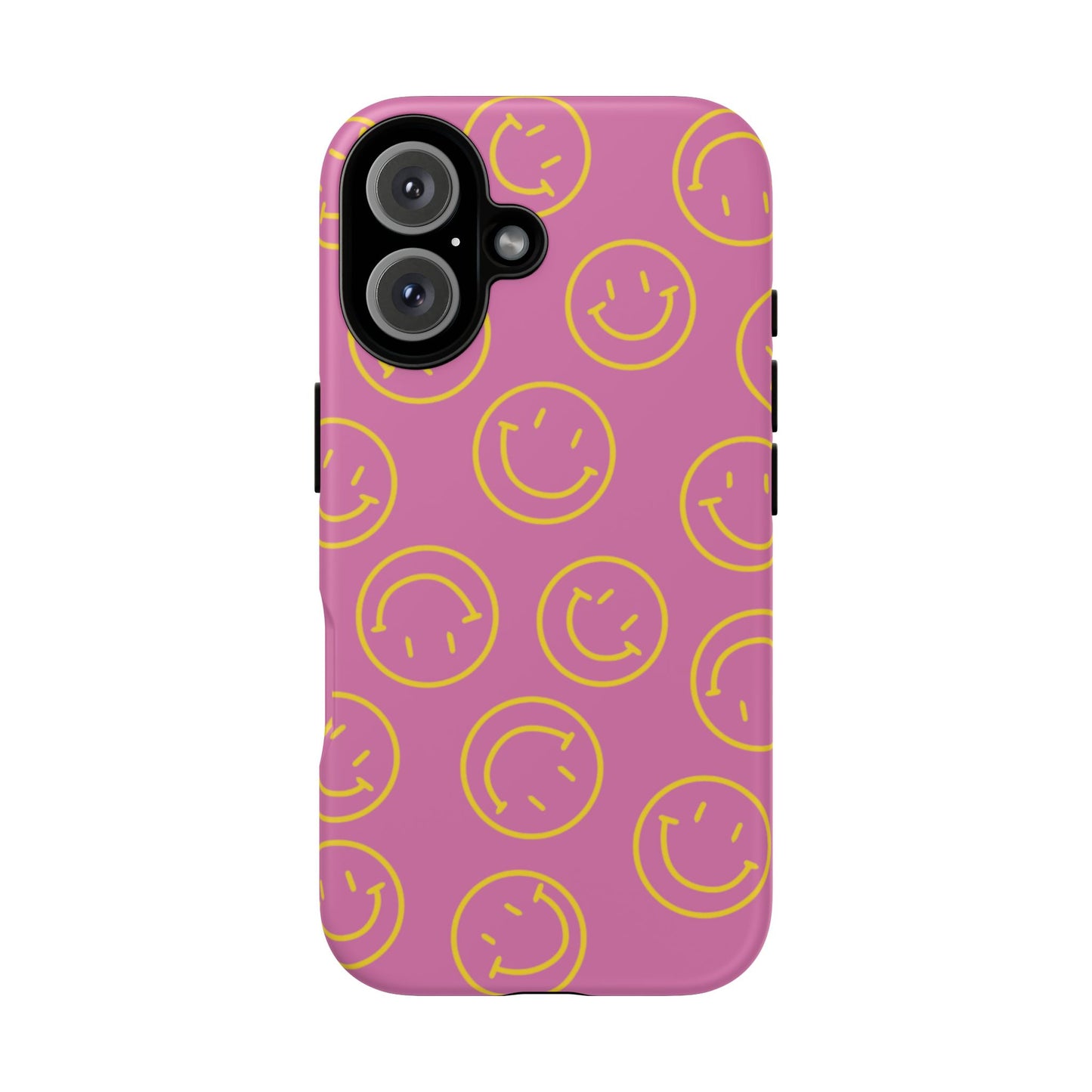 Pink and Yellow Smiley Face Phone Case