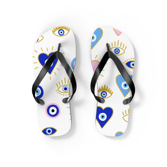 Evil Eye Flip Flops